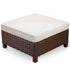 LONDON RATTAN Ottoman Outdoor Wicker Furniture Garden Sofa Lounge Foot Stool - Outdoorium