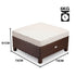 LONDON RATTAN Ottoman Outdoor Wicker Furniture Garden Sofa Lounge Foot Stool - Outdoorium
