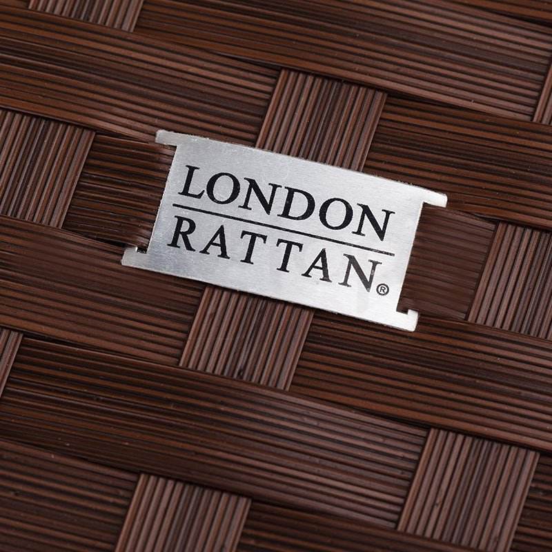 LONDON RATTAN Ottoman Outdoor Wicker Furniture Garden Sofa Lounge Foot Stool - Outdoorium