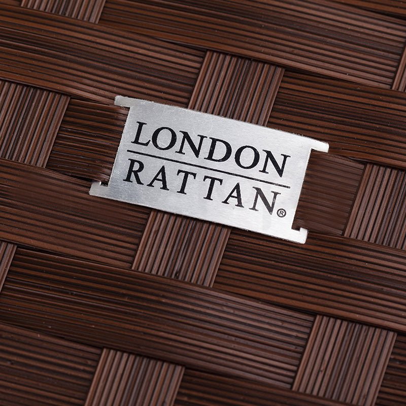 LONDON RATTAN Ottoman Outdoor Wicker Furniture Garden Sofa Lounge Foot Stool - Outdoorium