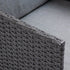 LONDON RATTAN Outdoor Dining Table 5 Piece Furniture Wicker Set, Grey - Outdoorium