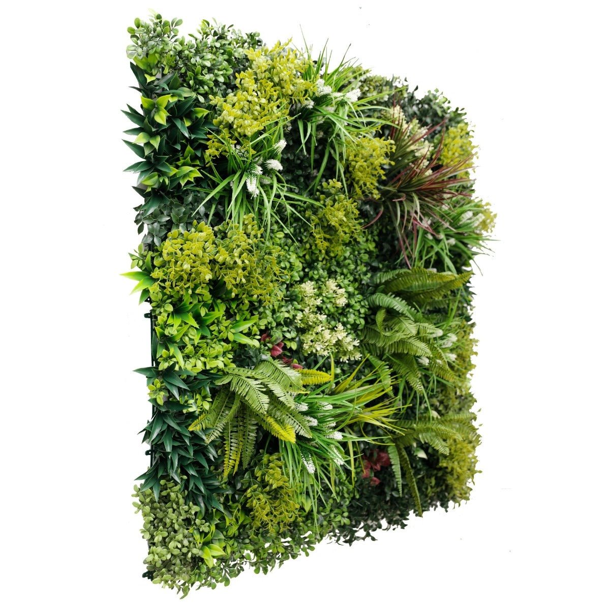 Lush Spring Vertical Garden / Green Wall UV Resistant 100cm x 100cm - Outdoorium