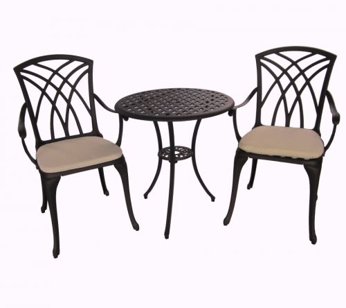 MAURITIUS CAST ALUMINIUM 3 PCS SETTING - Outdoorium