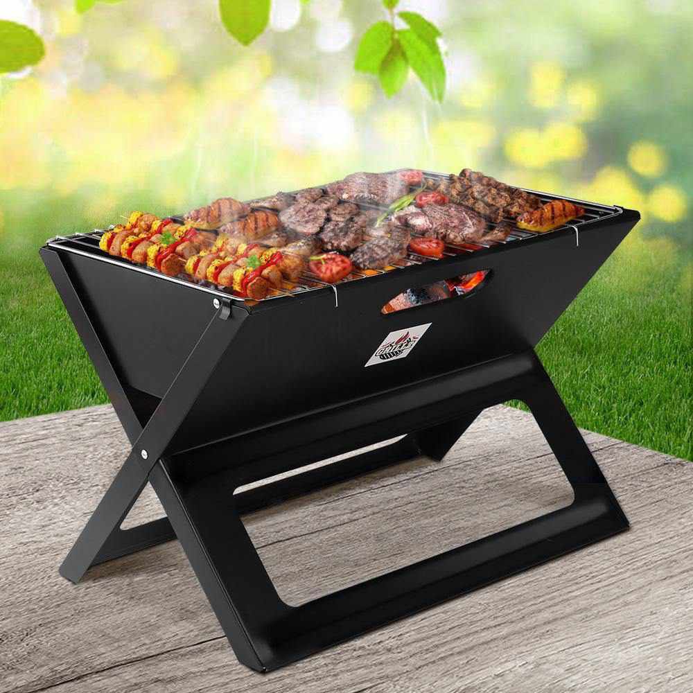 Notebook Portable Charcoal BBQ Grill - Outdoorium