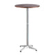 Gardeon Outdoor Bar Table Wooden Cafe Table Aluminium Pole Round | Outdoorium