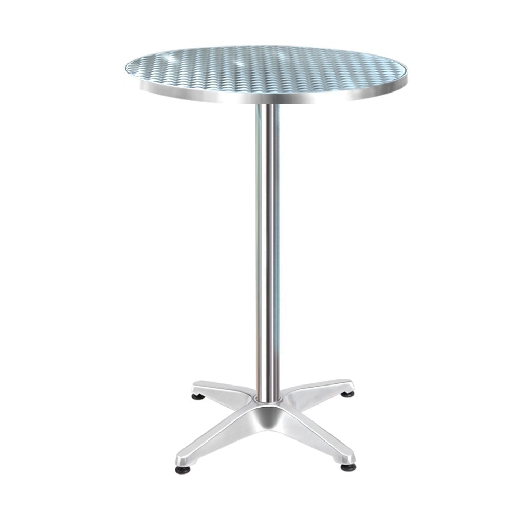 Outdoor Bar Table Indoor Furniture Adjustable Aluminium Round 70/110cm - Outdoorium