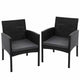 Gardeon 2PC Outdoor Dining Chairs Patio Furniture Rattan Lounge Chair XL Ezra | Outdoorium