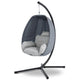Gardeon Outdoor Egg Swing Chair Patio Furniture Pod Stand Canopy Foldable Grey | Outdoorium