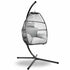 Outdoor Furniture Egg Hammock Hanging Swing Chair Stand Pod Wicker Grey - Outdoorium