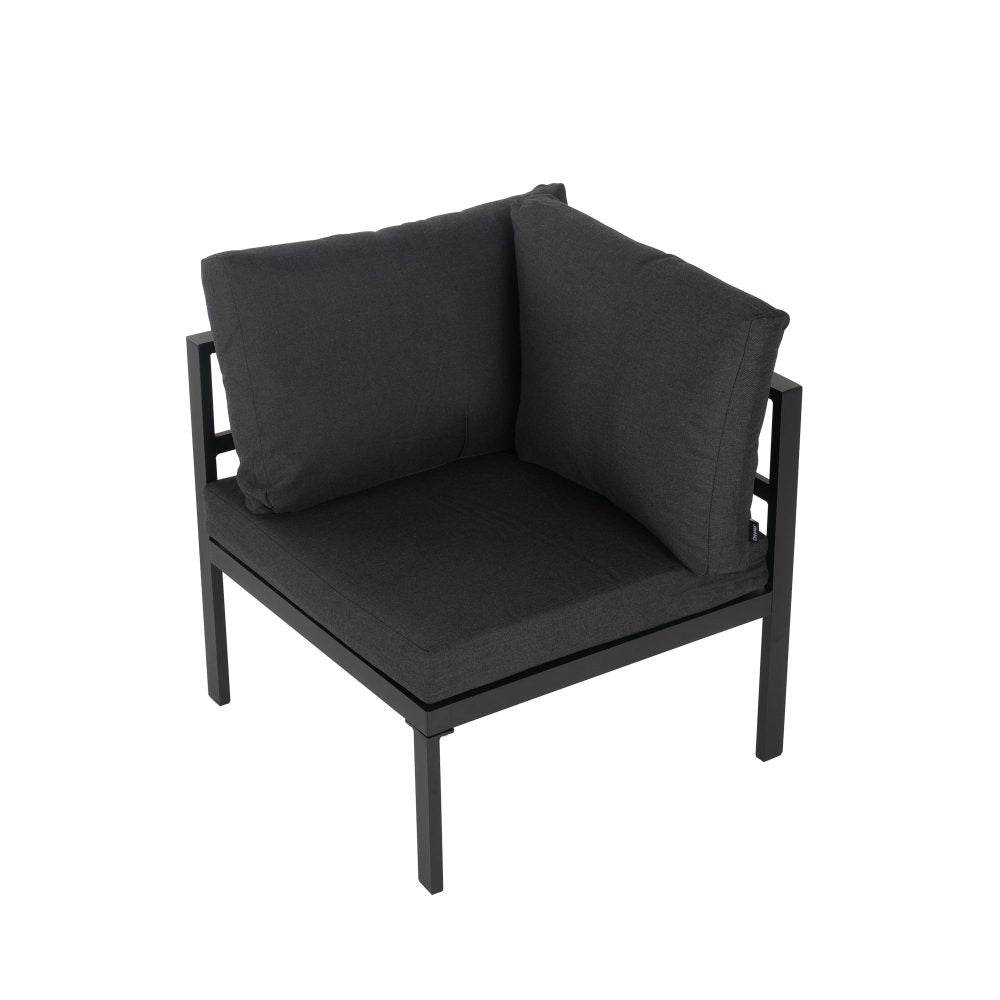 Outdoor Minimalist Charcoal Grey 7-Piece Lounge Set - Outdoorium