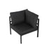 Outdoor Minimalist Charcoal Grey 7-Piece Lounge Set - Outdoorium