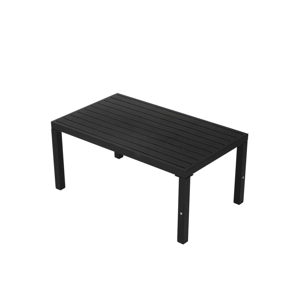 Outdoor Minimalist Charcoal Grey 7-Piece Lounge Set - Outdoorium
