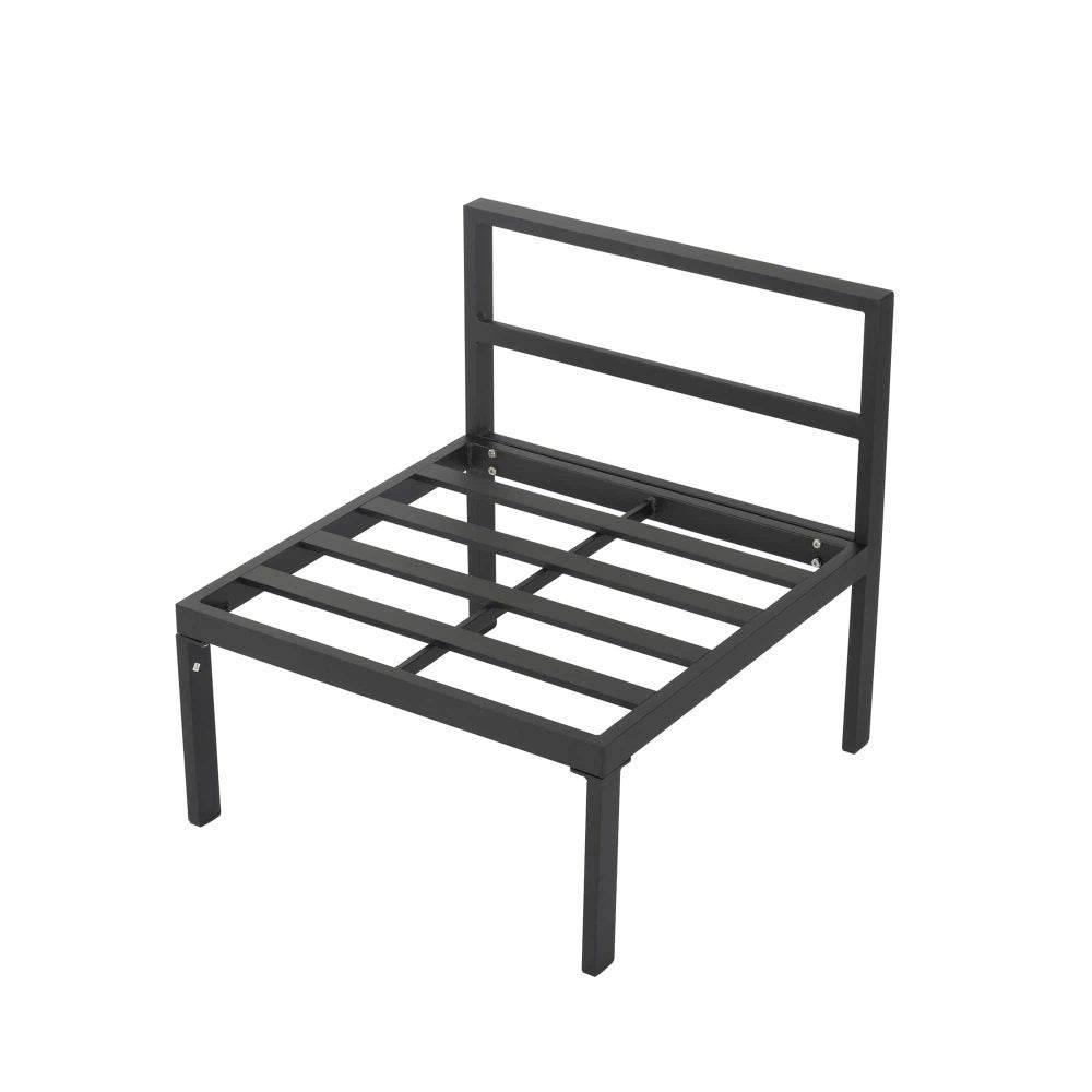 Outdoor Minimalist Charcoal Grey 7-Piece Lounge Set - Outdoorium