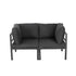 Outdoor Minimalist Charcoal Grey 7-Piece Lounge Set - Outdoorium