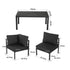 Outdoor Minimalist Charcoal Grey 7-Piece Lounge Set - Outdoorium