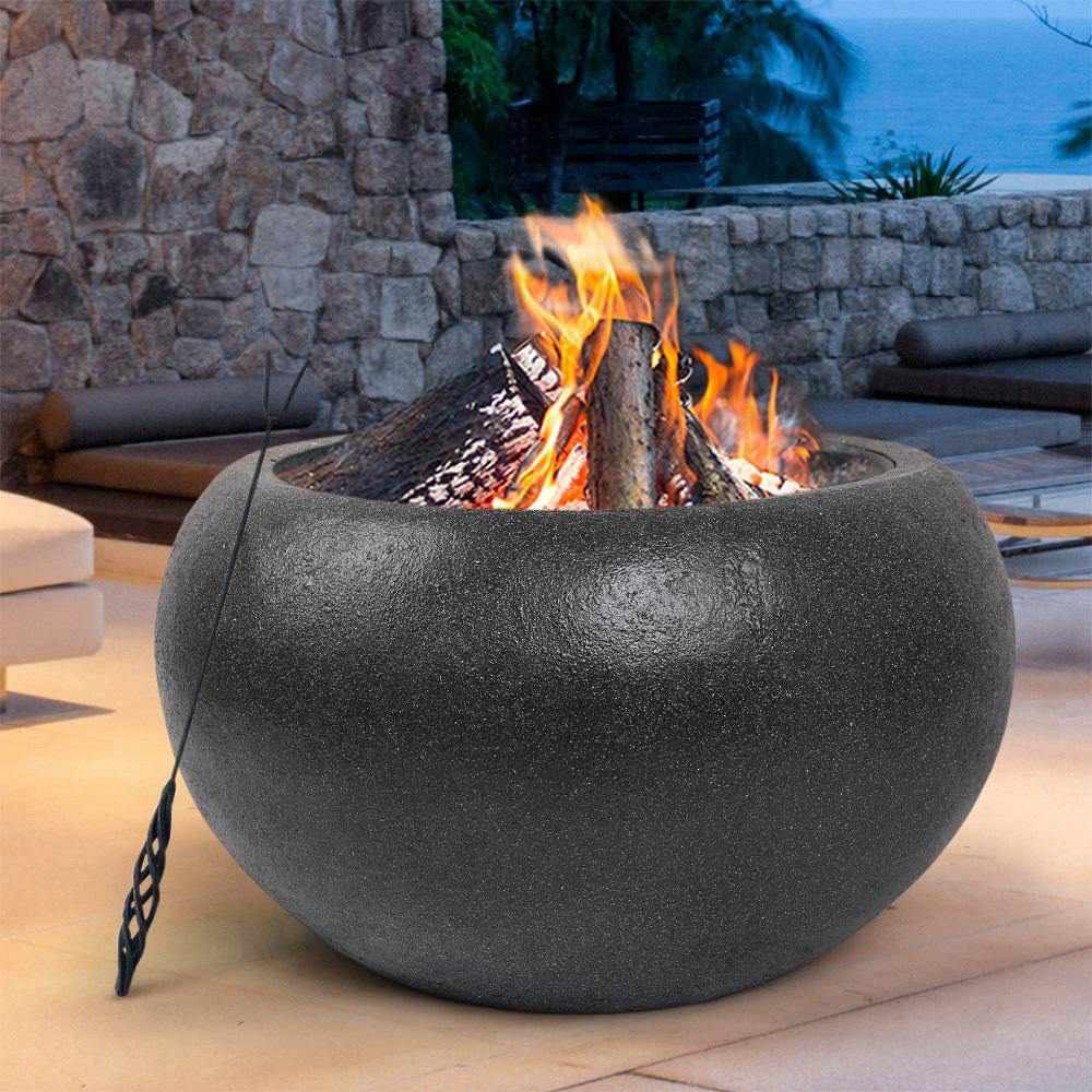 Outdoor Portable Fire Pit Bowl Wood Burning Patio Oven Heater Fireplace - Outdoorium