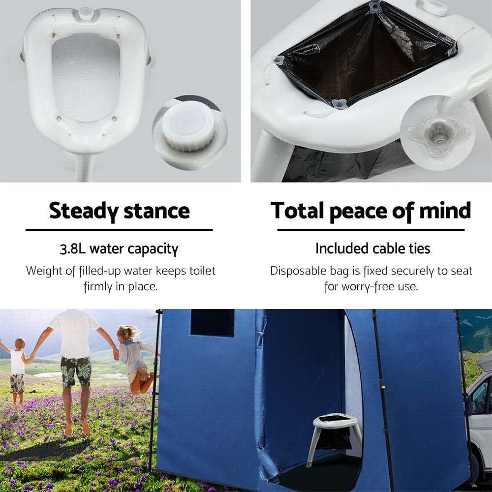Outdoor Portable Folding Camping Toilet - Outdoorium