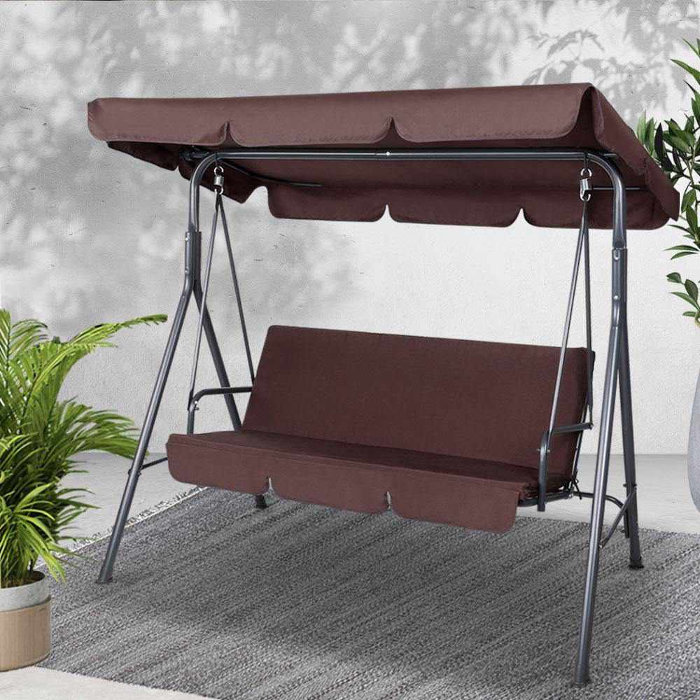 Outdoor Swing Chair Hammock 3 Seater Garden Canopy Bench Seat Backyard - Outdoorium
