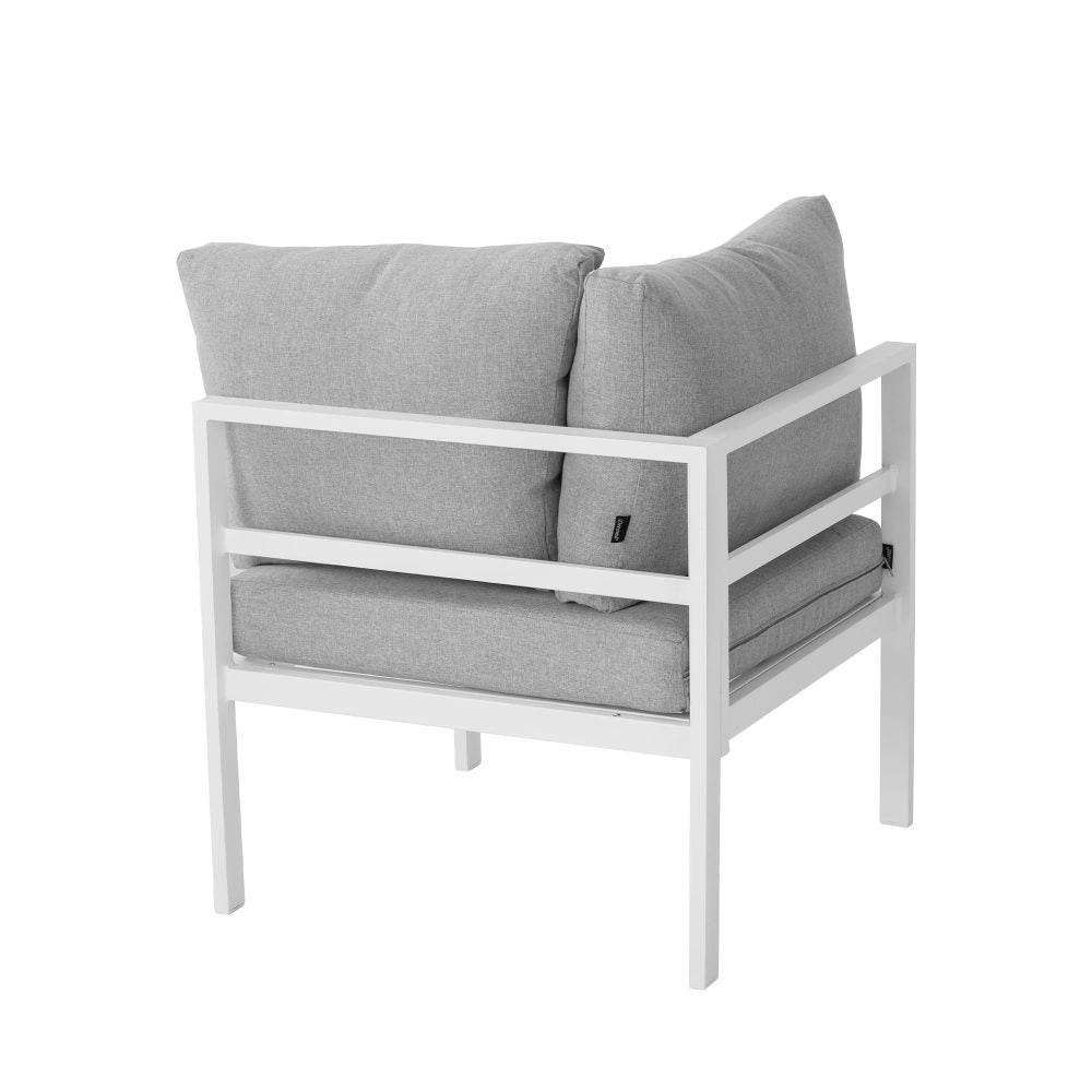 Outdoor White Modern 5 Piece Lounge Set - Outdoorium