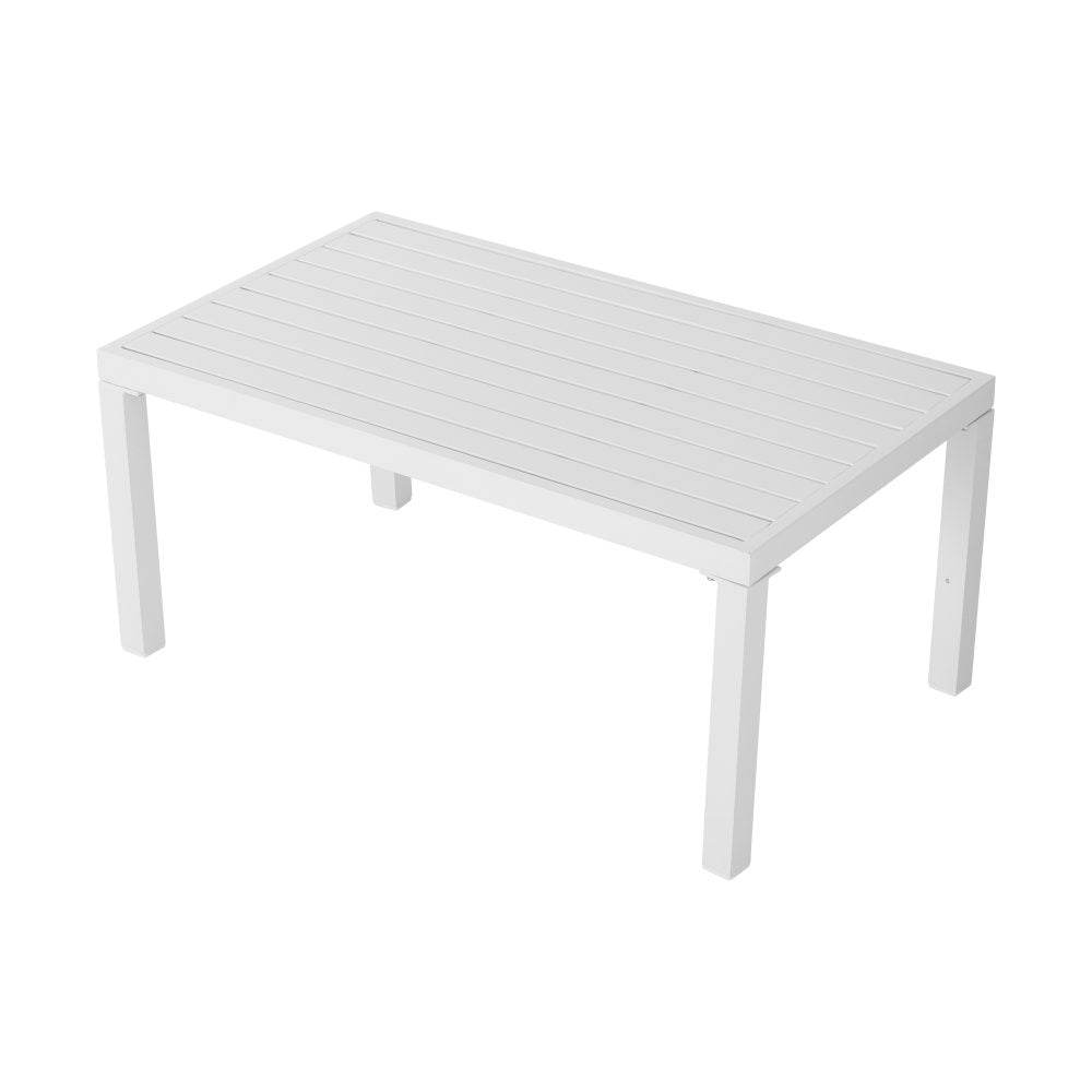 Outdoor White Modern 5 Piece Lounge Set - Outdoorium