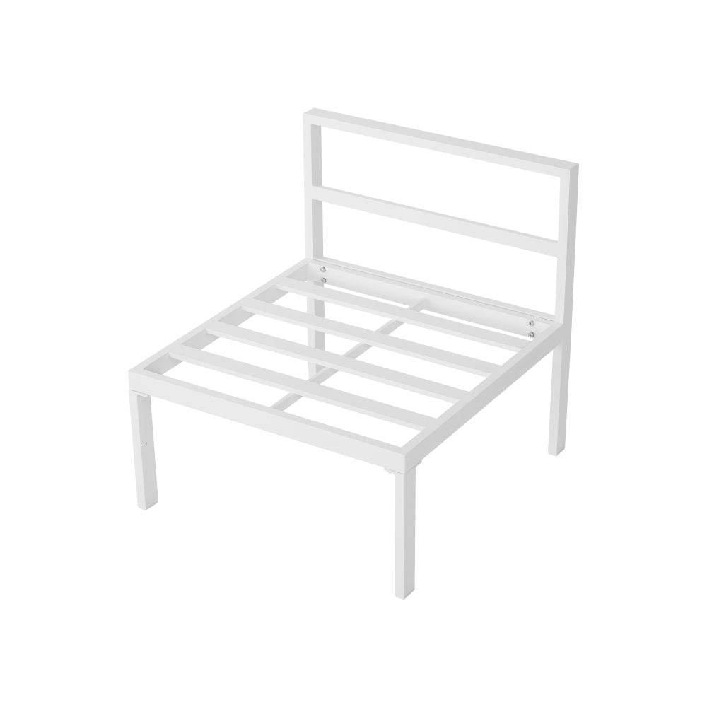 Outdoor White Modern 5 Piece Lounge Set - Outdoorium