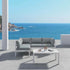 Outdoor White Modern 5 Piece Lounge Set - Outdoorium