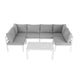 Outdoor White Modern 7 Piece Lounge Set | Outdoorium