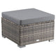 Outdoor wicker ottoman in Grey | Furniture > Outdoor
