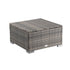 Outdoor wicker ottoman in Grey - Outdoorium