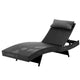 Gardeon Sun Lounge Wicker Lounger Outdoor Furniture Beach Chair Garden Adjustable Black | Outdoor Furniture - Sun Bed