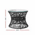 Gardeon Outdoor Lounge Setting Furniture Wicker Papasan Chairs Table Patio Black - Outdoorium