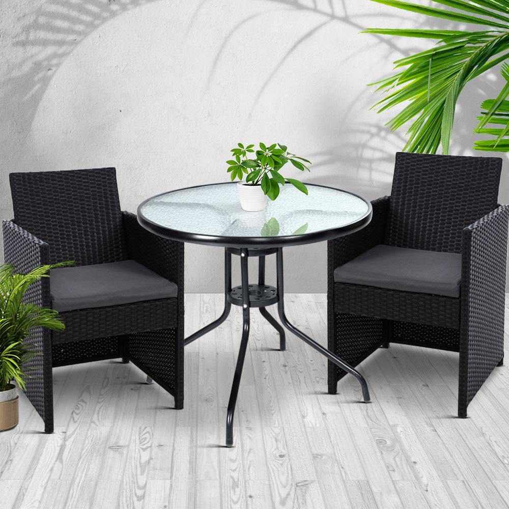 Patio Furniture Dining Chairs Table Patio Setting Bistro Set Wicker Tea Coffee Cafe Bar Set - Outdoorium