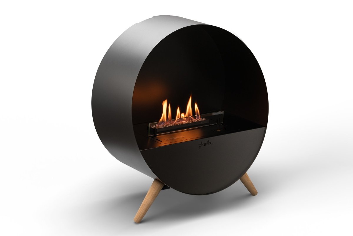 Planika Bubble Wall &amp; Floor Net Zero fireplace - Outdoorium