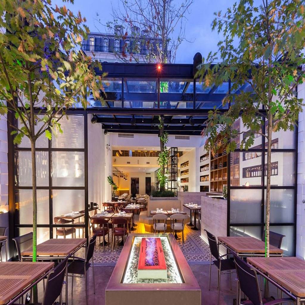Planika Galio Corten Outdoor Gas Fireplace Automatic - Outdoorium