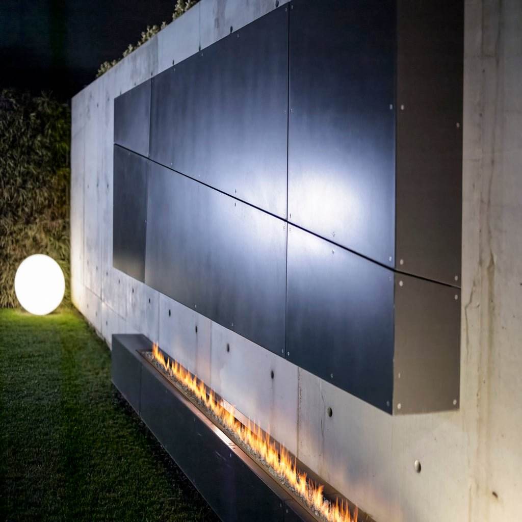 Planika Galio Corten Outdoor Gas Fireplace Automatic - Outdoorium