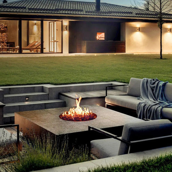 Gas Fire Pit - Planika Galio Star Gas Fire Pit Insert - Outdoorium