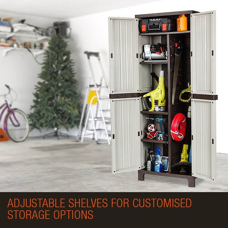 PLANTCRAFT Lockable Outdoor Storage Cabinet - Cupboard Garage Carport Shed - Outdoorium