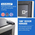 POLYCOOL 51 Bottle Wine Bar Fridge, Under Bench, Glass Door w/ Stainless Steel Frame, Sliding Shelves, Silver - Outdoorium