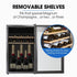 POLYCOOL 51 Bottle Wine Bar Fridge, Under Bench, Glass Door w/ Stainless Steel Frame, Sliding Shelves, Silver - Outdoorium