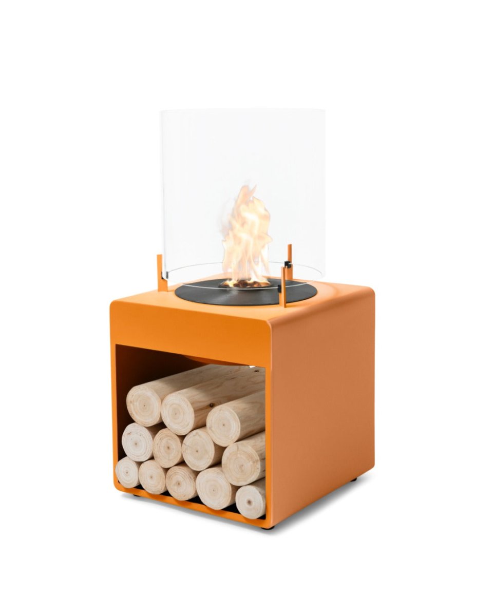 EcoSmart Pop 3L Designer Fireplace - White + Black Burner - Outdoorium