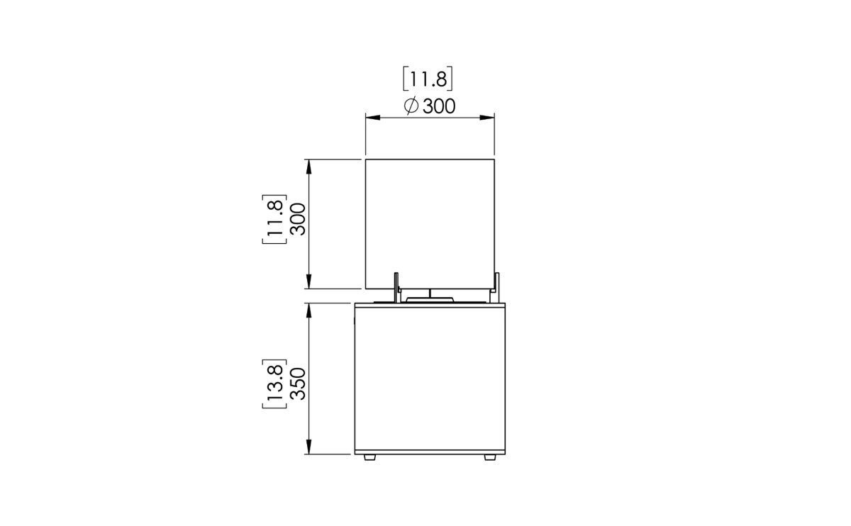 EcoSmart Pop 3L Designer Fireplace - White + Black Burner - Outdoorium