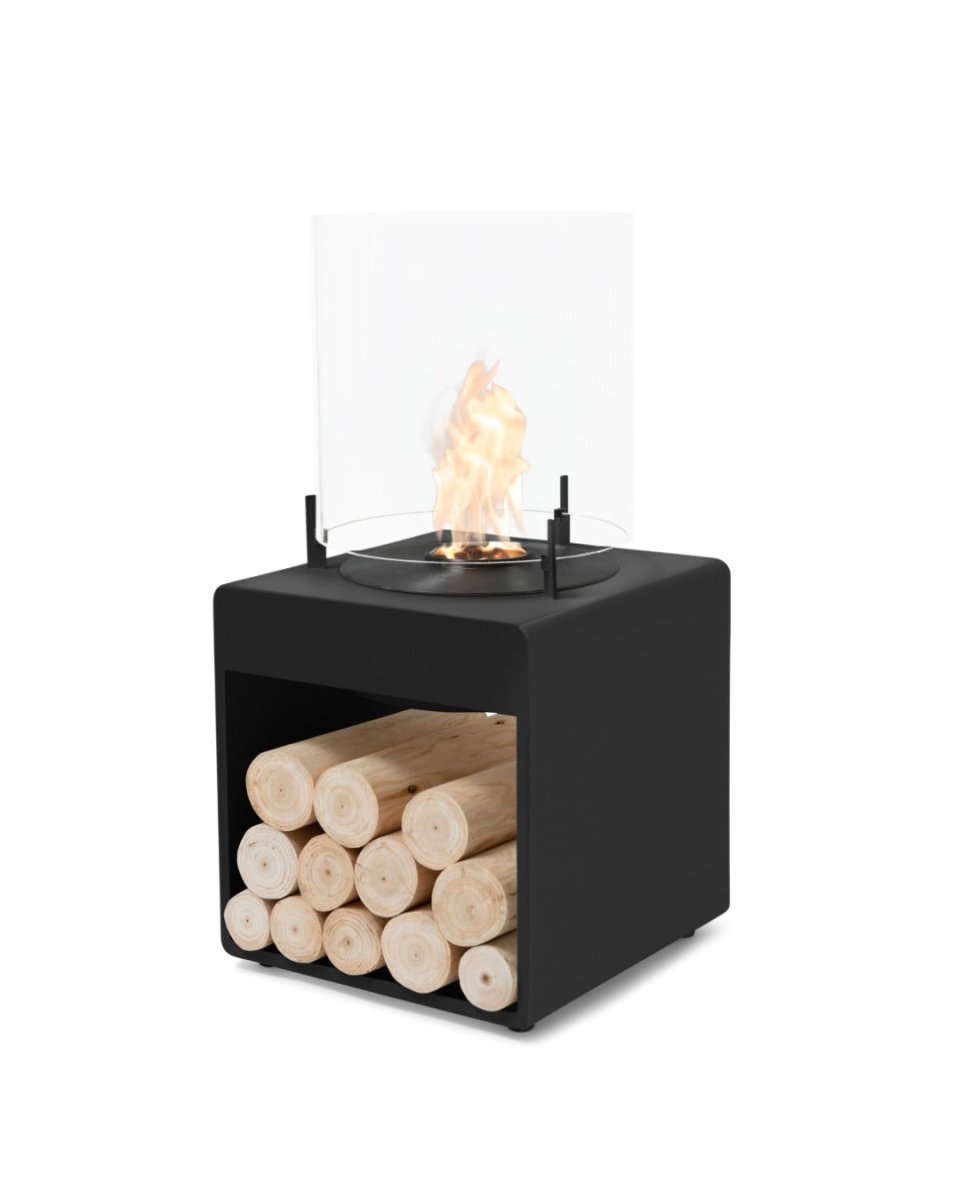 EcoSmart Pop 3L Designer Fireplace - White + Black Burner - Outdoorium