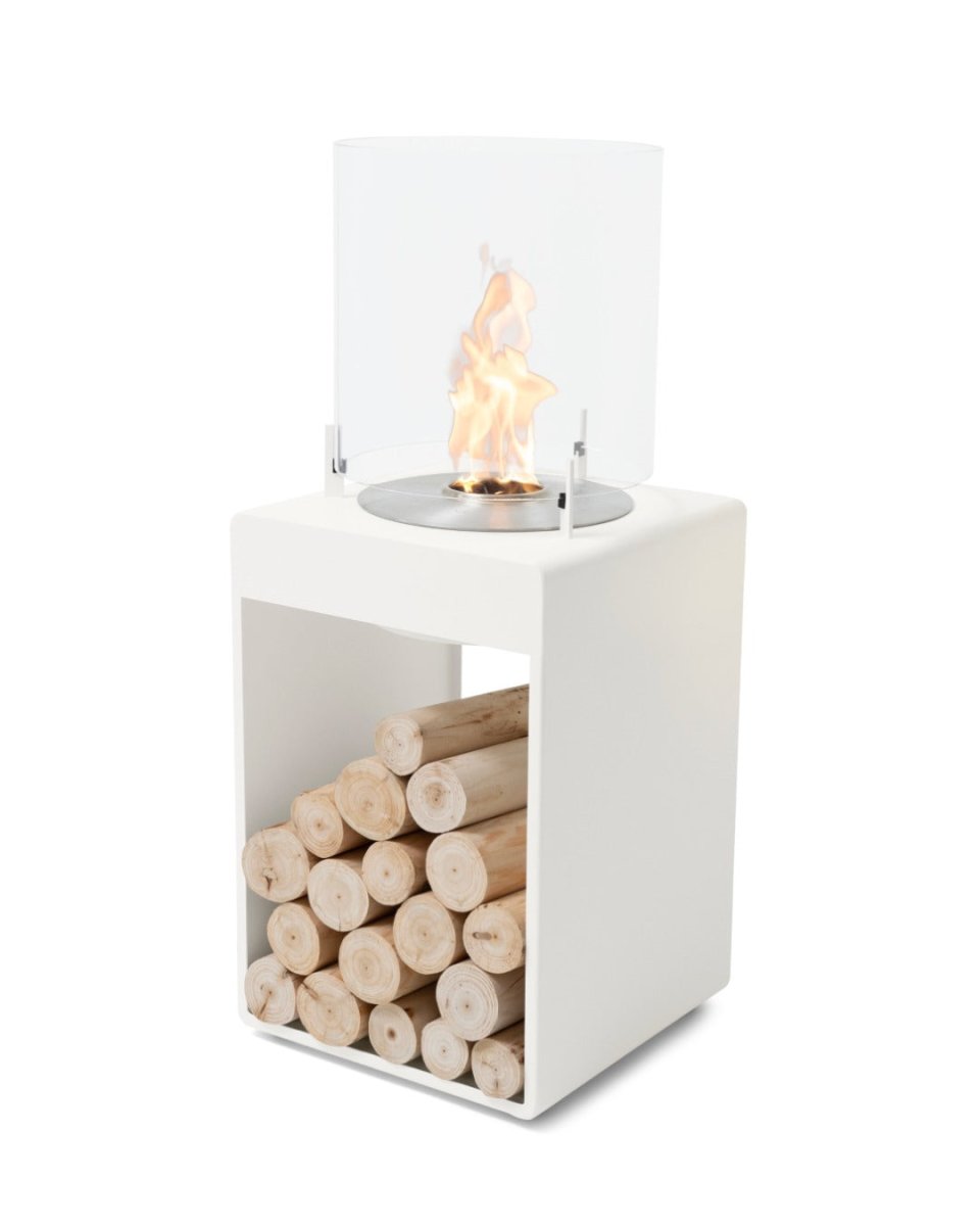 EcoSmart Pop 3T Designer Fireplace - White - Outdoorium