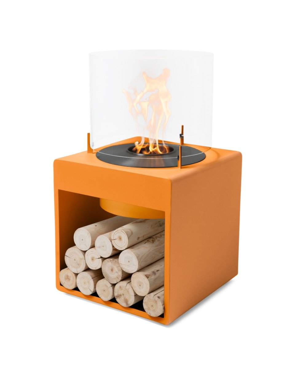 EcoSmart Pop 8L Designer Fireplace - Orange + Black Burner - Outdoorium
