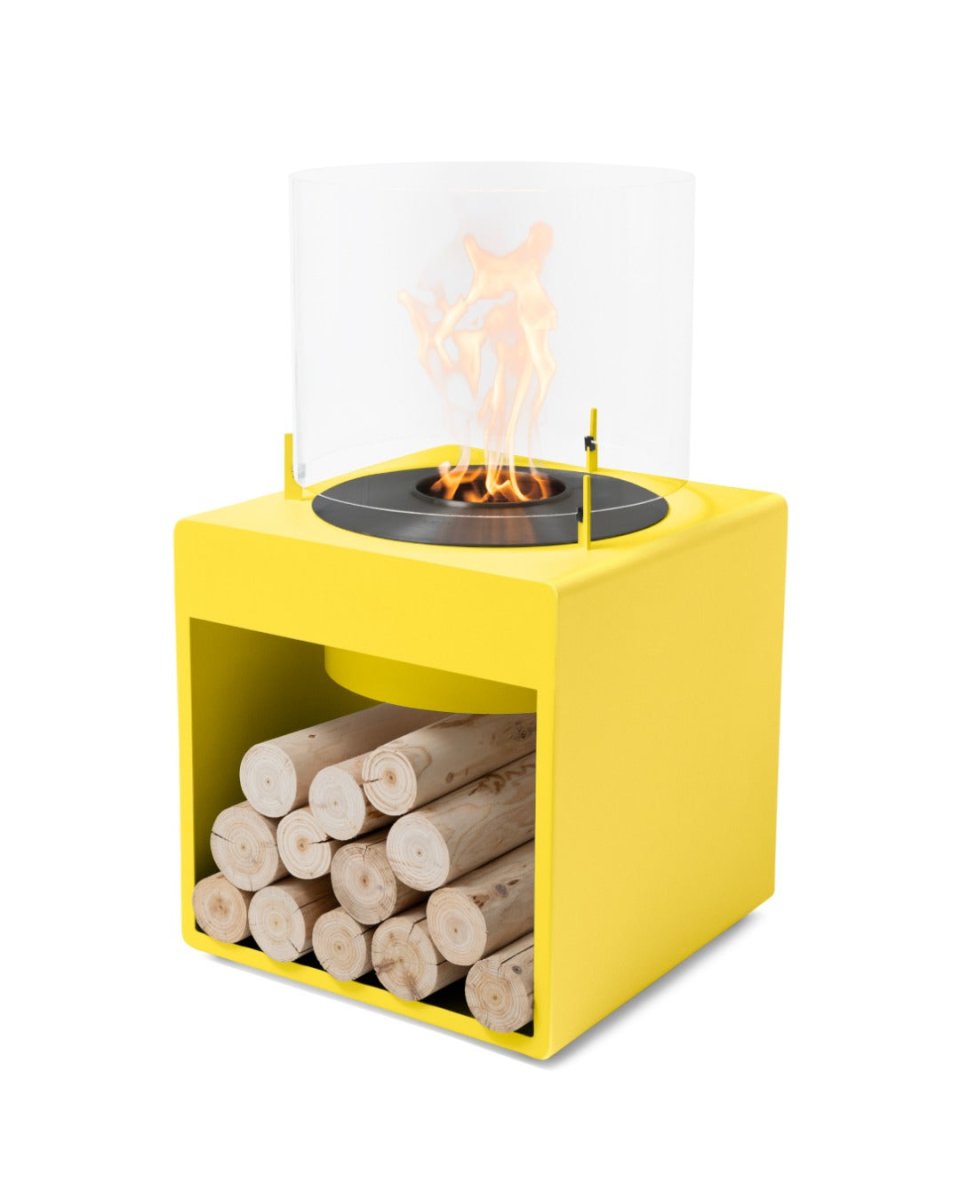 EcoSmart Pop 8L Designer Fireplace - Yellow - Outdoorium