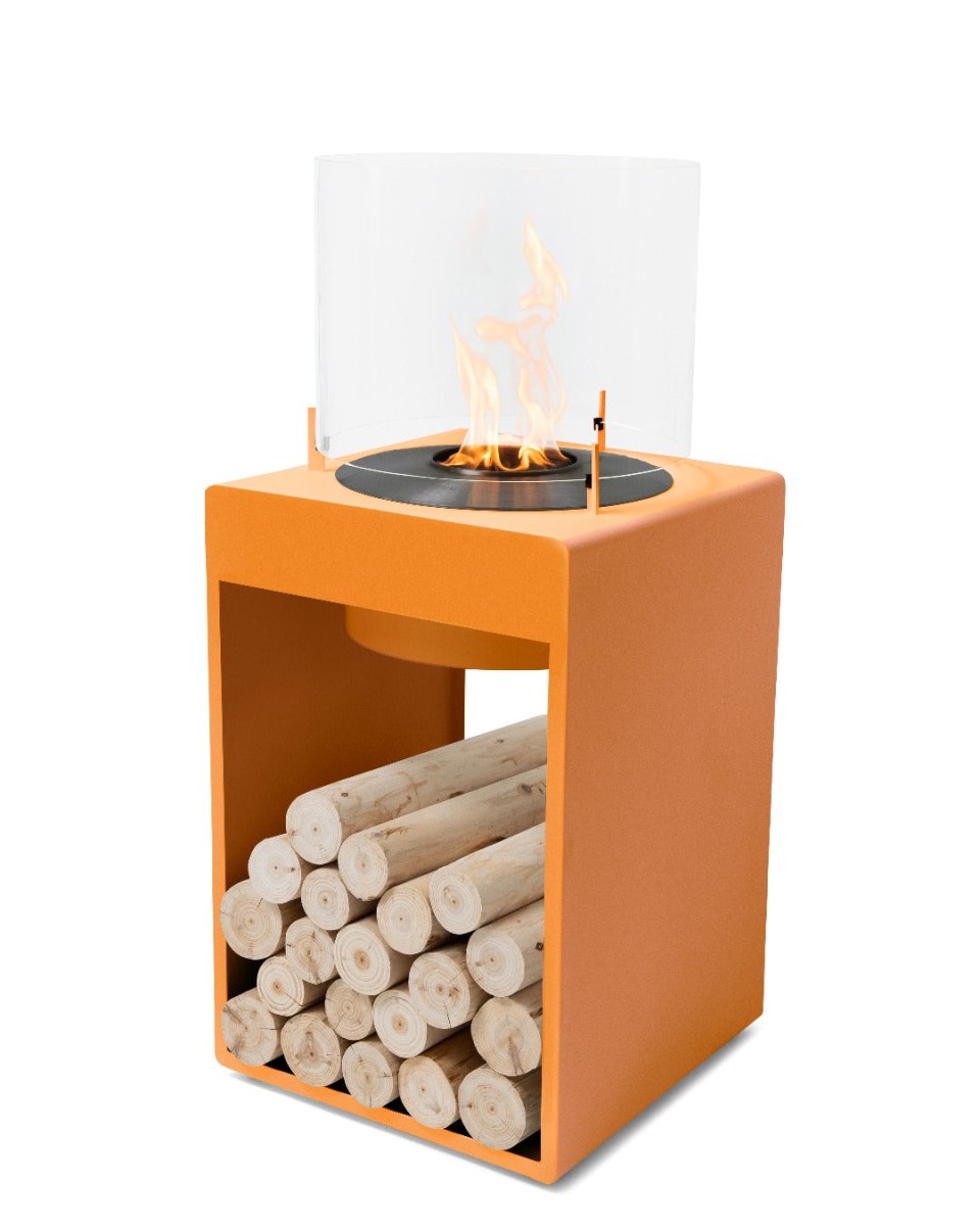 EcoSmart Pop 8T Designer Fireplace - Orange + Black Burner - Outdoorium