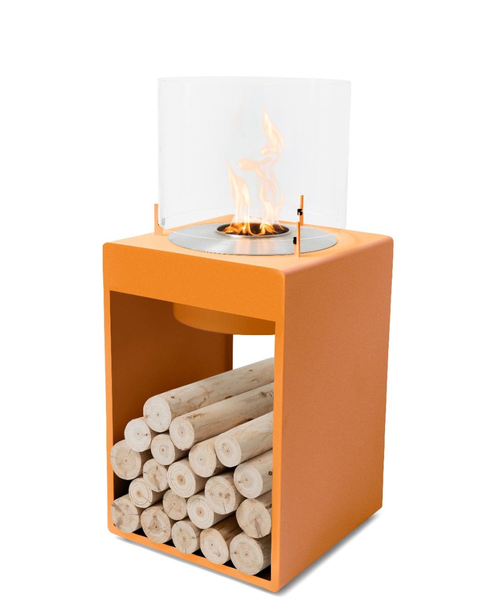 EcoSmart Pop 8T Designer Fireplace - Orange + Black Burner - Outdoorium