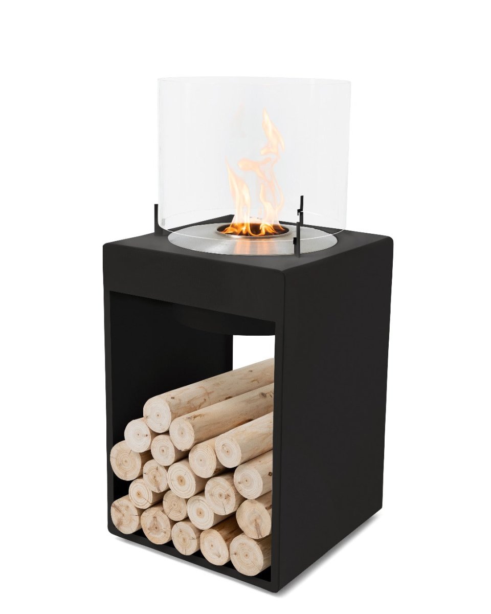 EcoSmart Pop 8T Designer Fireplace - Yellow + Black Burner - Outdoorium