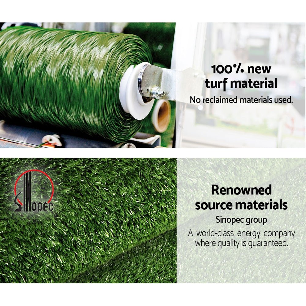 Primeturf 2x5m Artificial Grass Synthetic Fake 10SQM Turf Lawn 17mm Tape - Outdoorium