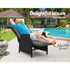 Recliner Chair Sun lounge Setting Outdoor Furniture Patio Wicker Sofa - Outdoorium